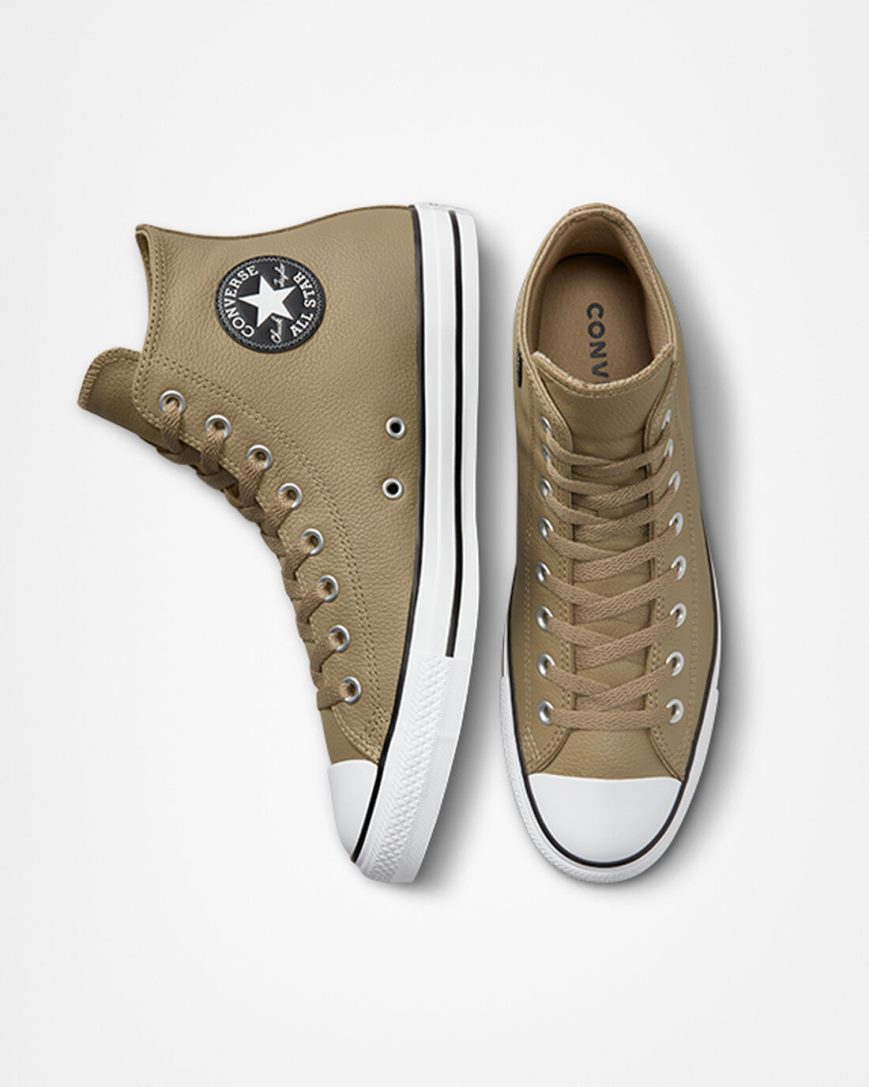 Tenisi Inalti Barbati Converse Chuck Taylor All Star Piele Kaki | RO 13D0LP801